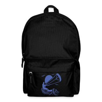 Kitesurfer in Aktion Silhouette - Rucksack - Schwarz - Vorne