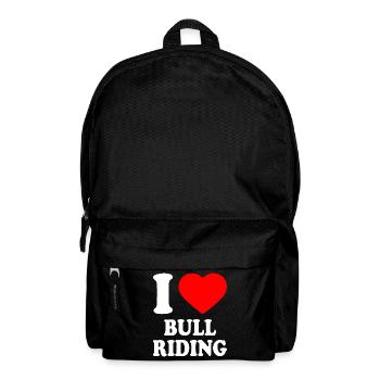 I love bull riding - Rucksack - Schwarz - Vorne