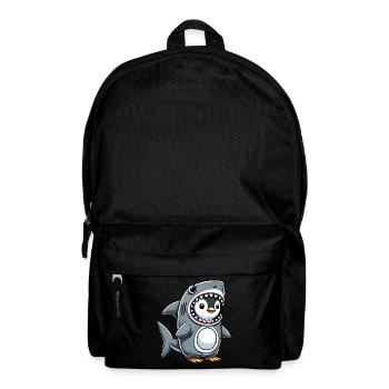Cute Penguin Shark Funny Cartoon Costume - Backpack - black - Front