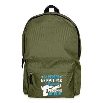 Si Pépère ne peut pas le Réparer, Papy Bricoleur - Sac à dos - vert olive - Devant