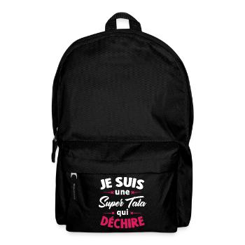 Je suis une Super Tata qui déchire - Sac à dos - noir - Devant
