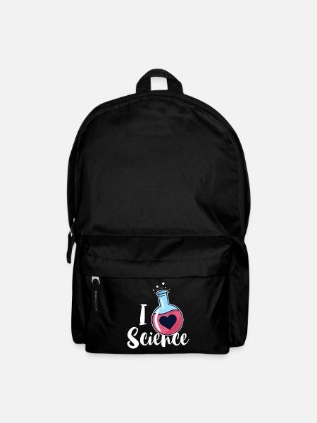 I Love Science Geschenk Für Wissenschaftler - Rucksack - Schwarz