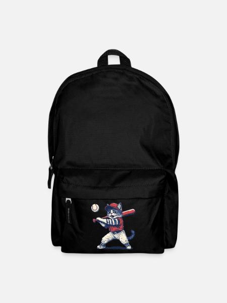 Katze Baseball - Rucksack - Schwarz