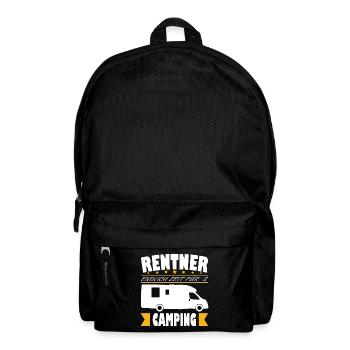 Camping Rentner - Endlich Zeit Opa Rente Spruch - Rucksack - Schwarz - Vorne