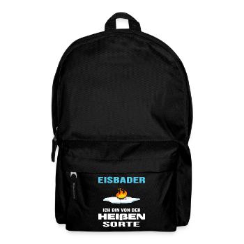 Eisbad Winterschwimmen "heißer Eisbader" - Rucksack - Schwarz - Vorne