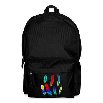 Plumes de perroquet - Sac à dos - noir - Devant