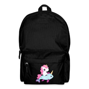 La licorne monte sur le poisson - Sac à dos - noir - Devant