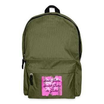 denke gutes 1 - Rucksack - Olivgrün - Vorne