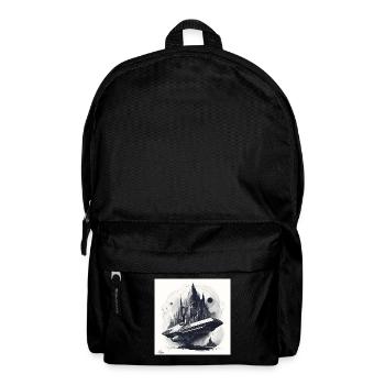 Sci fi city & ship - Backpack - black - Front