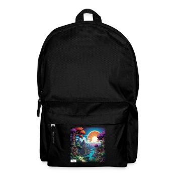 Paysage onirique du monde de la bande dessinée - Sac à dos - noir - Devant