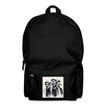 Freunde Tusche Porträt - Rucksack - Schwarz - Vorne