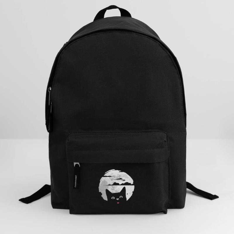Cat disturbs full moon - causes lunar eclipse Backpack