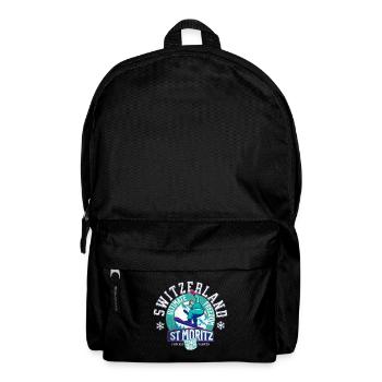 Schweiz St. Moritz endloser Winter - Rucksack - Schwarz - Vorne