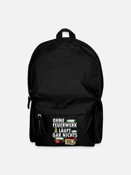 Ohne Silvester Feuerwerk nix los - Rucksack - Schwarz