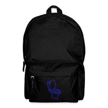 Klo WC Toilette - Rucksack - Schwarz - Vorne