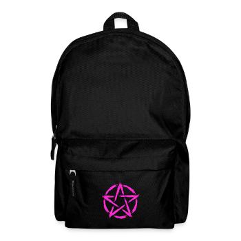Pentagramm Symbol Lila - Rucksack - Schwarz - Vorne