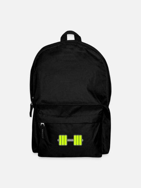 Haltère jaune - Sac à dos - noir
