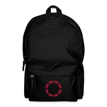 Number 666 evil symbol circle gift - Backpack - black - Front