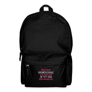 Gymnasium Einschulung Schulbeginn Geschenk - Rucksack - Schwarz - Vorne