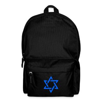 Davidstern Symbol Blau Stern - Rucksack - Schwarz - Vorne