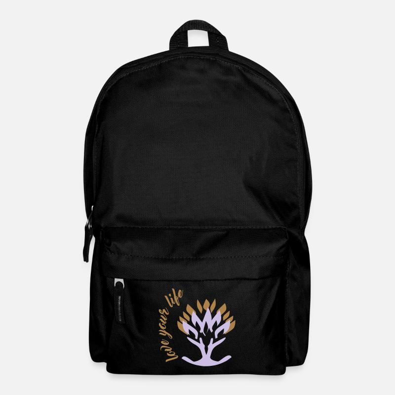 Love Your Life, Lebensbaum, Baum, Leben - Rucksack - Schwarz