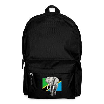 Elephant flag of Tanzania - Backpack - black - Front