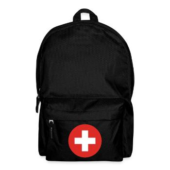 Schweiz Flagge Heimat Urlaub Geschenk - Rucksack - Schwarz - Vorne