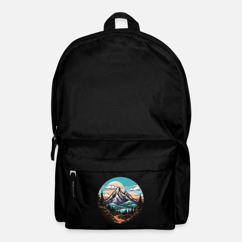 Paysage de montagnes - Sac à dos - noir