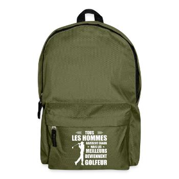 Hommes égaux meilleurs deviennent Golfeurs - Sac à dos - vert olive - Devant