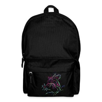 Abstrakt - Blumenelfe - Rucksack - Schwarz - Vorne