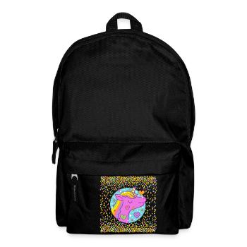 Einhorn im Glitzer - Rucksack - Schwarz - Vorne