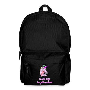 crazy unicorn verrücktes einhorn - Rucksack - Schwarz - Vorne