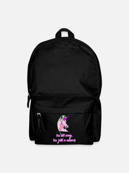 crazy unicorn verrücktes einhorn - Rucksack - Schwarz