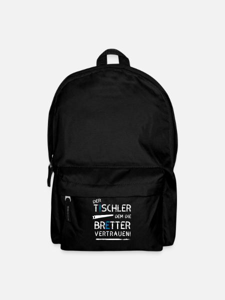 Tischler Bretter Beruf zimmermann holzwurm Holz ba - Rucksack - Schwarz