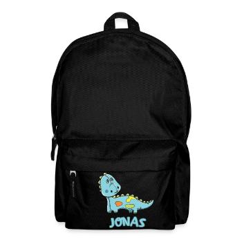 enfant drôle de dinosaure Jonas cadeau d'anniversaire - Sac à dos - noir - Devant