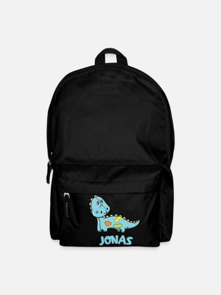 Dinosaurier lustig Kind Jonas Geschenk Geburtstag - Rucksack - Schwarz