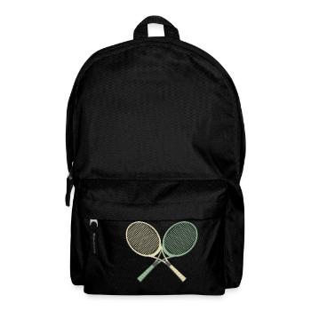 tennisschläger sport geschenkideen ideen - Rucksack - Schwarz - Vorne