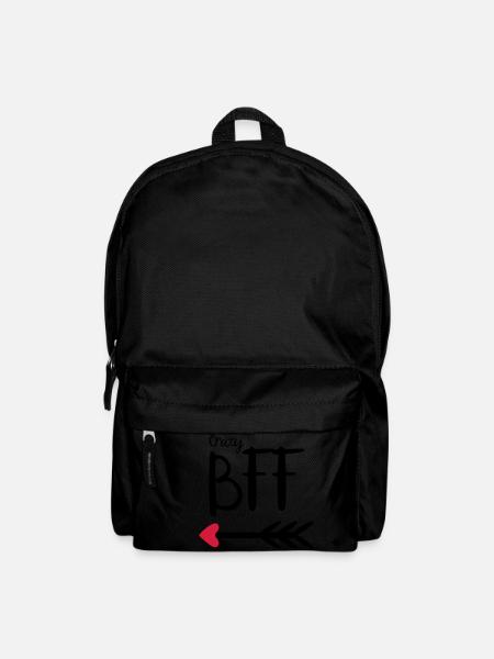 BFF Crazy Pfeil rotes Herz Partnerlook Partner T.1 - Rucksack - Schwarz