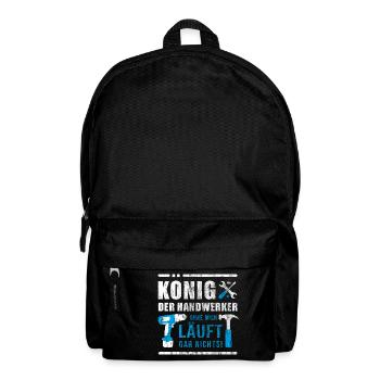King of the artisans | Craft construction site gift - Backpack - black - Front
