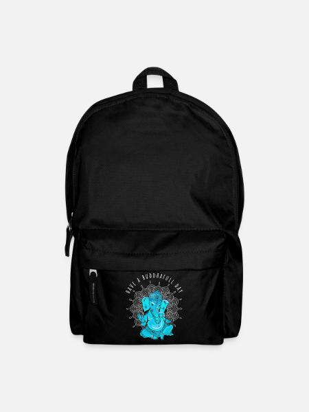 buddha ganesha yoga namaste elefant meditation om - Rucksack - Schwarz