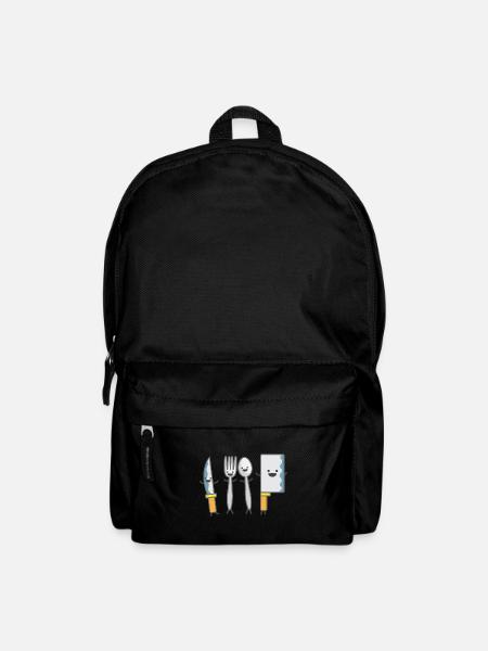 Children's motif dancing cutlery children's shirt cutlery - Backpack - black