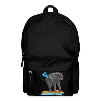 Elefant Rüssel Dickhäuter Afrika Elfenbein Kenia - Rucksack - Schwarz - Vorne