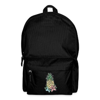 Orchidee Ananas Kahlo Kunst Hawaii Geschenkidee - Rucksack - Schwarz - Vorne