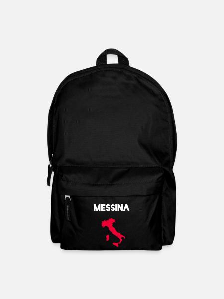Chemise de Sicile Italie du détroit de Messine - Sac à dos - noir