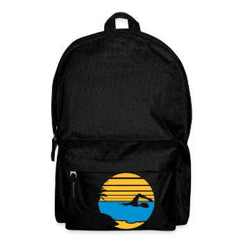 palms island vacation vacation sun beach swimming - Backpack - black - Front