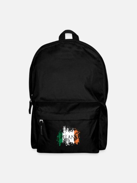 IRELAND Flagge Splatter Flag Eire Fahne Geschenk - Rucksack - Schwarz