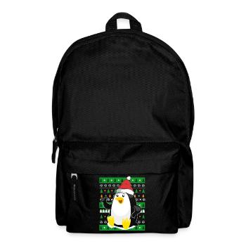 Ugly Christmas Penguin - Backpack - black - Front