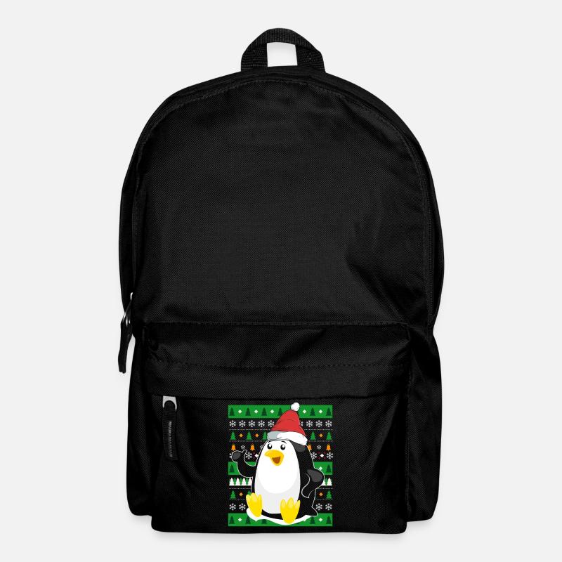 Ugly Christmas Pinguin - Rucksack - Schwarz