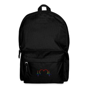 LGBT Herzschlag - Rucksack - Schwarz - Vorne