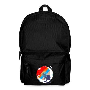 Cadeau de la planète fusée lune chaton chat meow lune - Sac à dos - noir - Devant